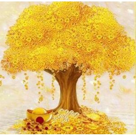 Money Tree | 5D Diamond Painting | Round Diamond