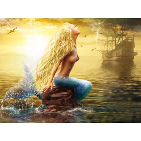 Mermaid | 5D Diamond Painting | Round Diamond