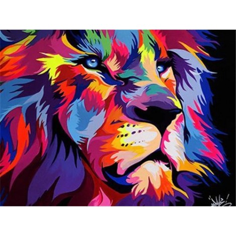 Lion | 5D Diamond Painting | Square Diamond