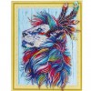 Lion | 5D Diamond Painting | Partial | Special-shaped Diamond