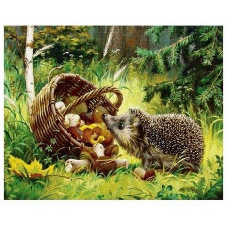 Hedgehog | 5D Diamond Painting | Round Diamond