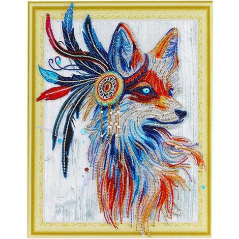 Fox | 5D Diamond Painting | Partial | Special-shaped Diamond