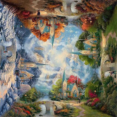 Four Season Castle | 5D Diamond Painting | Square/Round Drill