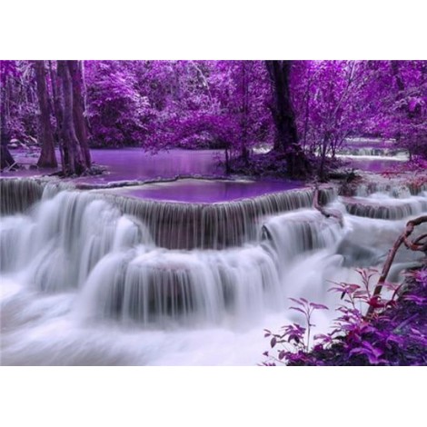 Forest Waterfalls | 5D Diamond Painting | Square Diamond