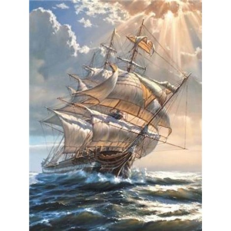 Sailboat | 5D Diamond Painting | Square Diamond