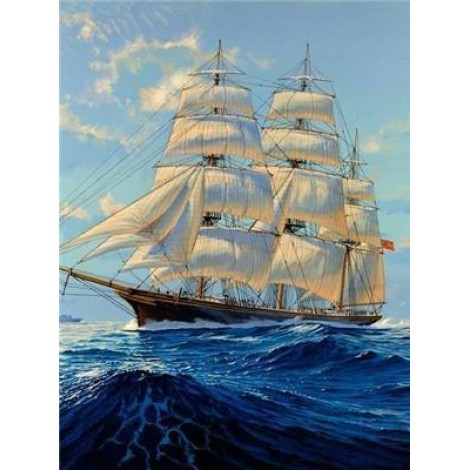 Sailboat | 5D Diamond Painting | Square Diamond