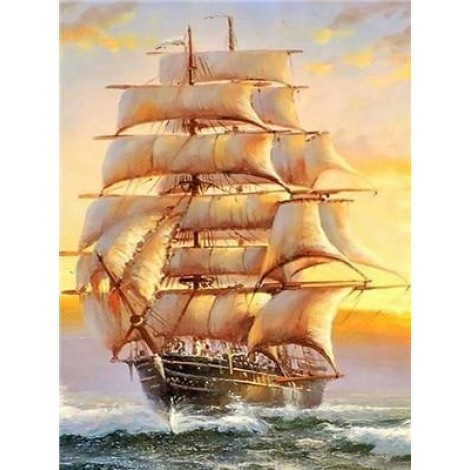Sailboat | 5D Diamond Painting | Square Diamond