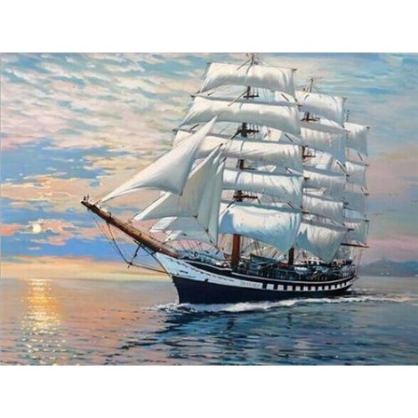 Sailboat | 5D Diamond Painting | Square Diamond