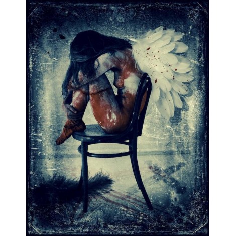 Sad Angel | 5D Diamond Painting | Square/Round Drill