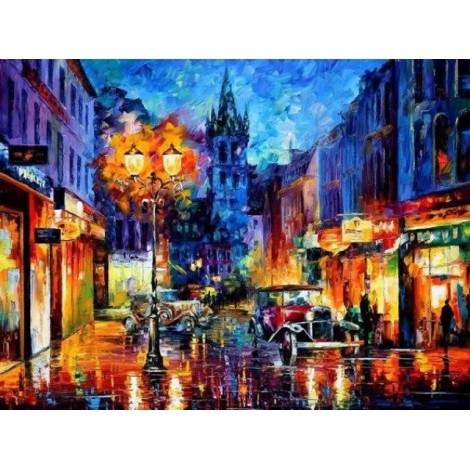 Romantic Street | 5D Diamond Painting | Square Diamond