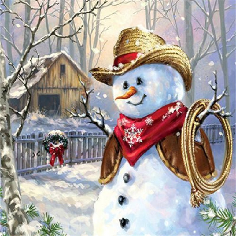 Snowman | Square Dia...