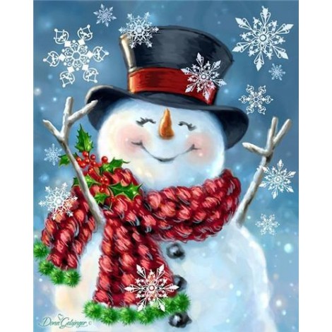 Snowman | 5D Diamond Painting | Square Diamond