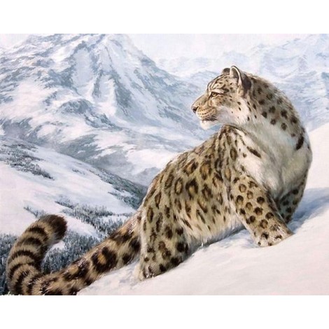 Snow Leopard | 5D Diamond Painting | Square Diamond