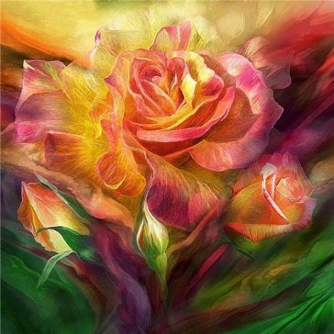 Flowers | 5D Diamond Painting | Square Diamond