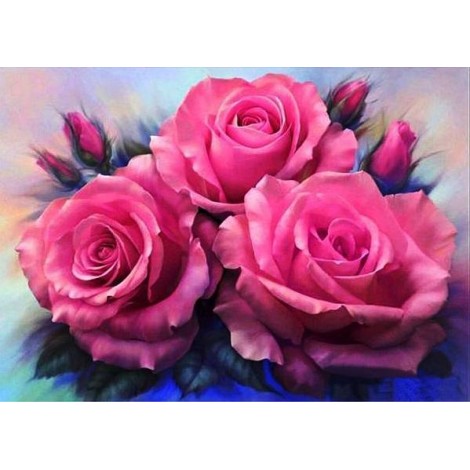 Flowers | 5D Diamond Painting | Round Diamond