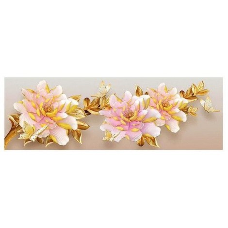 Flowers | 5D Diamond Painting | Round Diamond