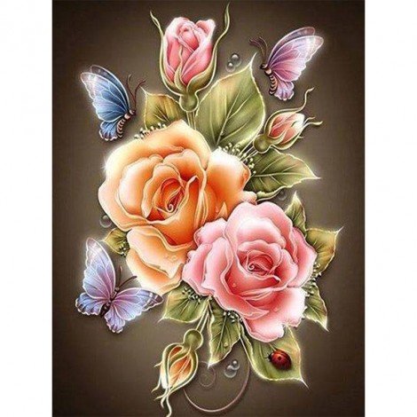 Flowers | 5D Diamond Painting | Round Diamond