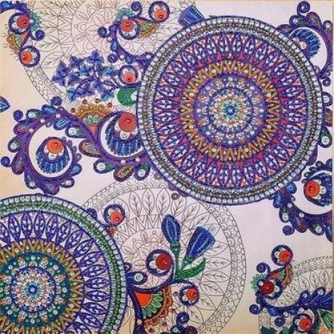 Flowers | 5D Diamond Painting | Partial | Special-Shaped Diamond