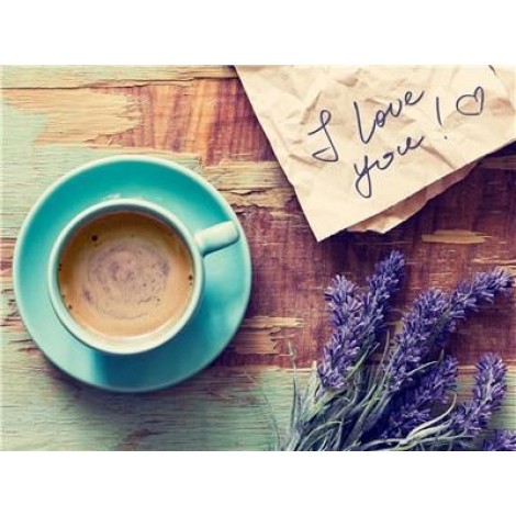 Flowers & Coffee | 5D Diamond Painting | Square Diamond