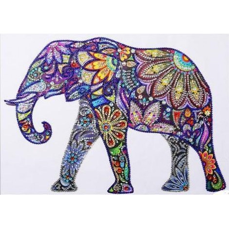 Elephant | 5D Diamond Painting | Partial | Special-Shaped Diamond