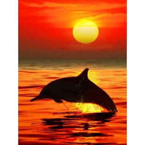 Dolphins | 5D Diamond Painting | Square Diamond