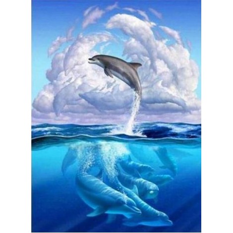 Dolphins | 5D Diamond Painting | Square Diamond