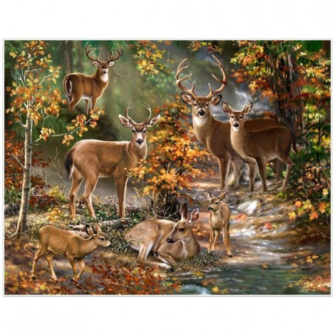 Deer | 5D Diamond Painting | Round Diamond