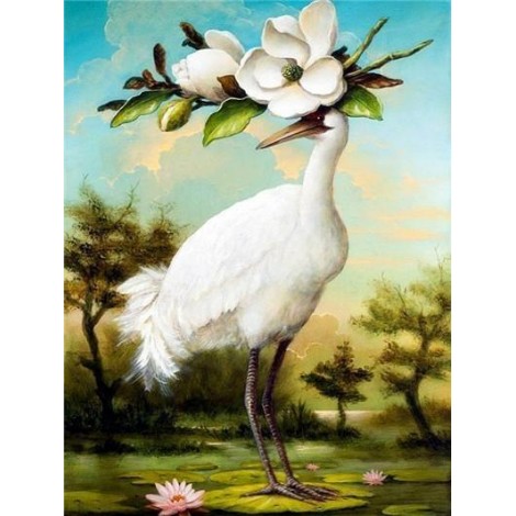 Crane | 5D Diamond Painting | Round Diamond