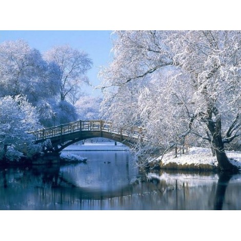 Winter Scenery | Landscape | 5D Diamond Painting | Square Diamond