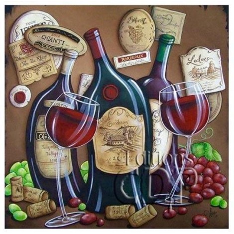 Wine | 5D Diamond Painting | Round Diamond