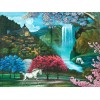 Waterfall | Horses | 5D Diamond Painting | Square Diamond