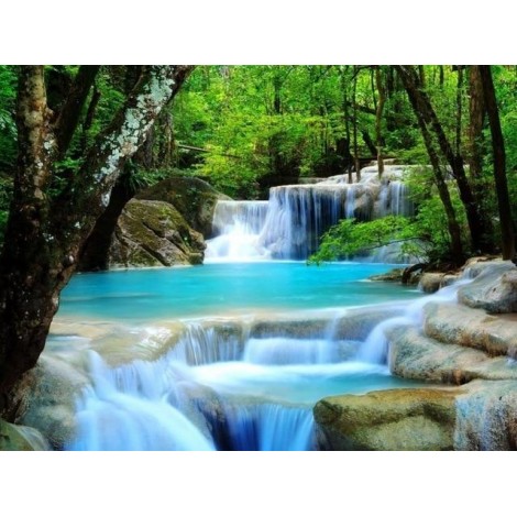 Waterfall | 5D Diamond Painting | Square Diamond