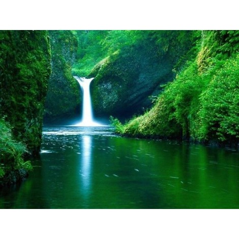 Waterfall | 5D Diamond Painting | Square Diamond
