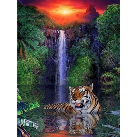 Waterfall | 5D Diamond Painting | Square Diamond