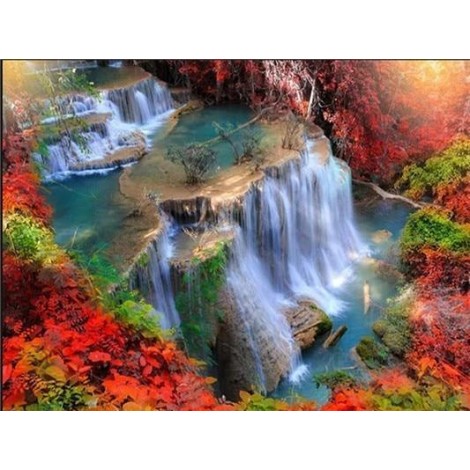 Waterfall | 5D Diamond Painting | Round Diamond