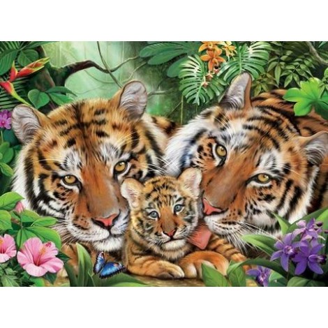 Tigers | 5D Diamond Painting | Square Diamond