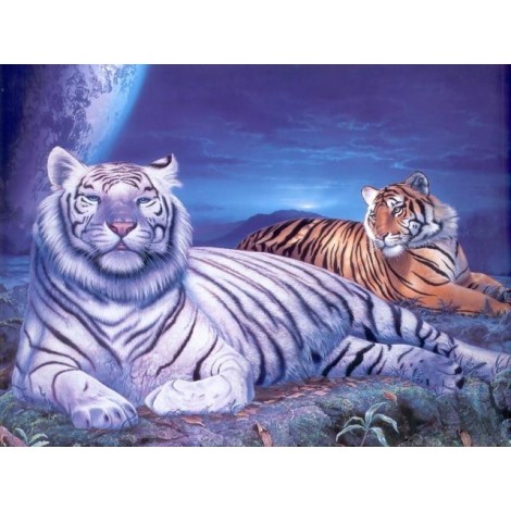 Tigers | 5D Diamond Painting | Square Diamond