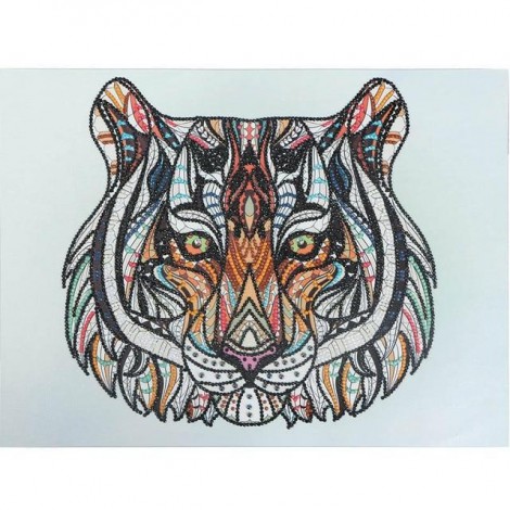Tiger | 5D Diamond Painting | Partial | Special-shaped Diamond