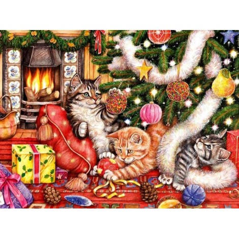 Cats Christmas  | Square Diamond