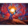 Cats in the moonlight | 5D Diamond Painting | Round Diamond