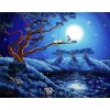 Cats in the moonlight | 5D Diamond Painting | Round Diamond