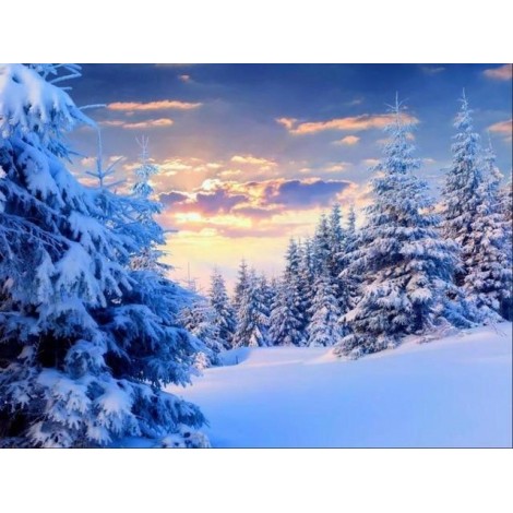 Winter Scenery | Landscape | 5D Diamond Painting | Square Diamond
