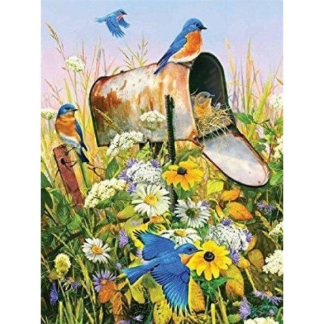 Birds & Flowers | 5D Diamond Painting | Square/Round Diamond
