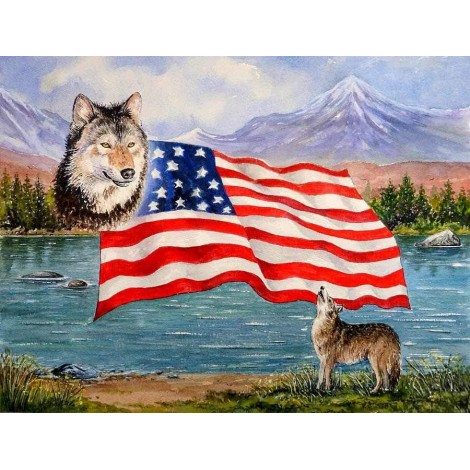 Wolf | 5D Diamond Painting | Square/Round Drill