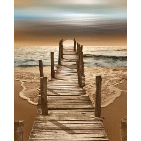 Wooden Bridge | 5D Diamond Painting | Square Diamond