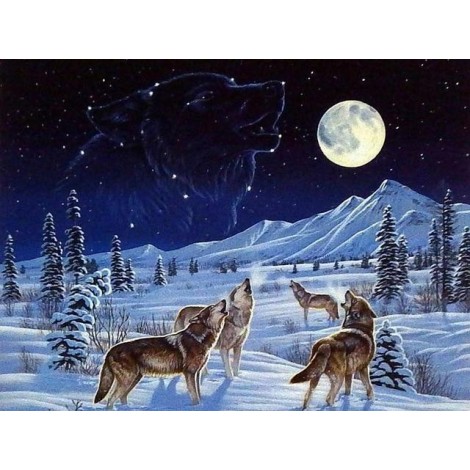 Wolves | 5D Diamond Painting | Square Diamond