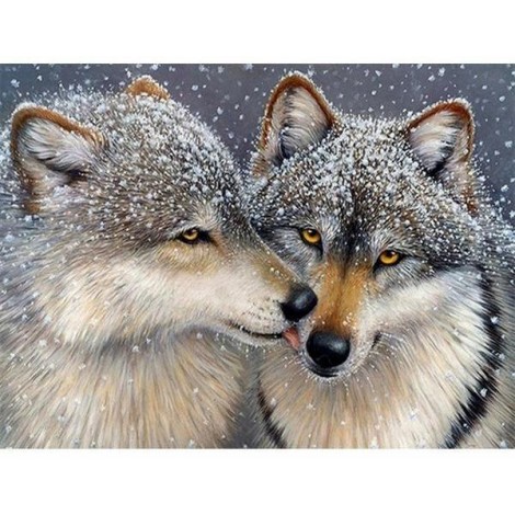 Wolves | 5D Diamond Painting | Round Diamond