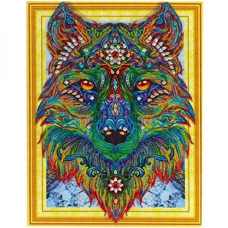 Wolf | 5D Diamond Painting | Partial | Special-shaped Diamond