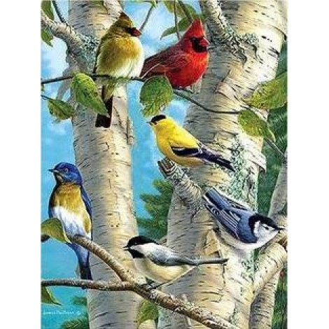 Birds | 5D Diamond Painting | Round Diamond
