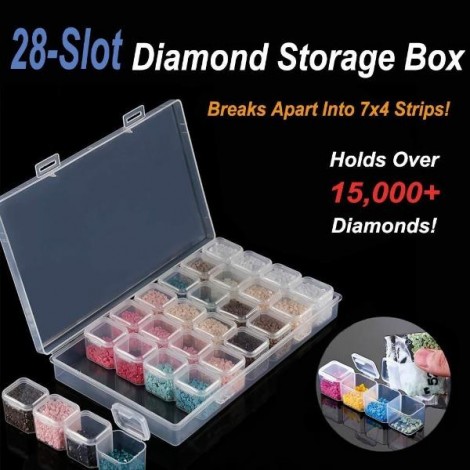 28-Slot Break-Apart Diamond Storage Box